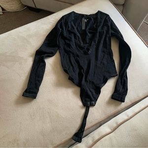 Free People deep v bodysuit